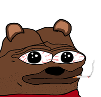 Bobo red eyed smoking scared — Bobo meme