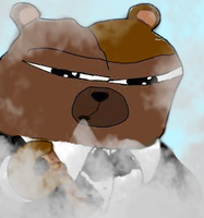 Bobo blowing cigar smoke — Bobo meme