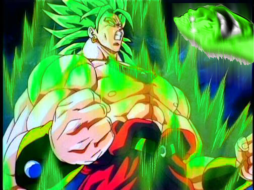 Green chart super sayan — Reaction meme