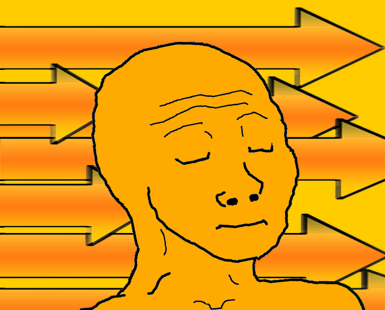 Orange wojak sideways regular — Wojak meme