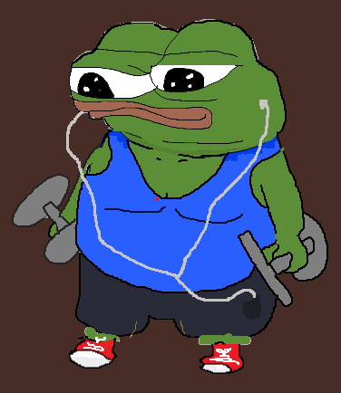 Pepe at gym — Pepe meme