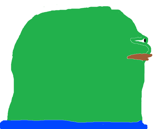 Pepe huge head looking away — Pepe meme