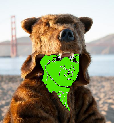 Green wojak bear suit — Wojak meme