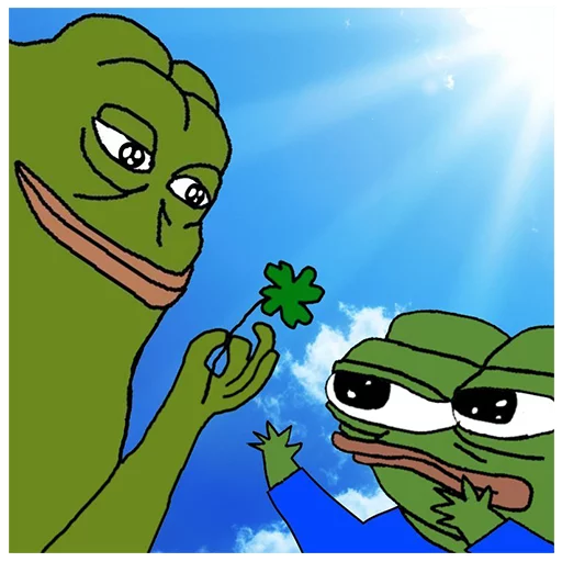 Shamrock with child Groyper sticker — Sticker Packs meme