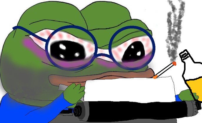 Pepe hunter thompson — Pepe meme
