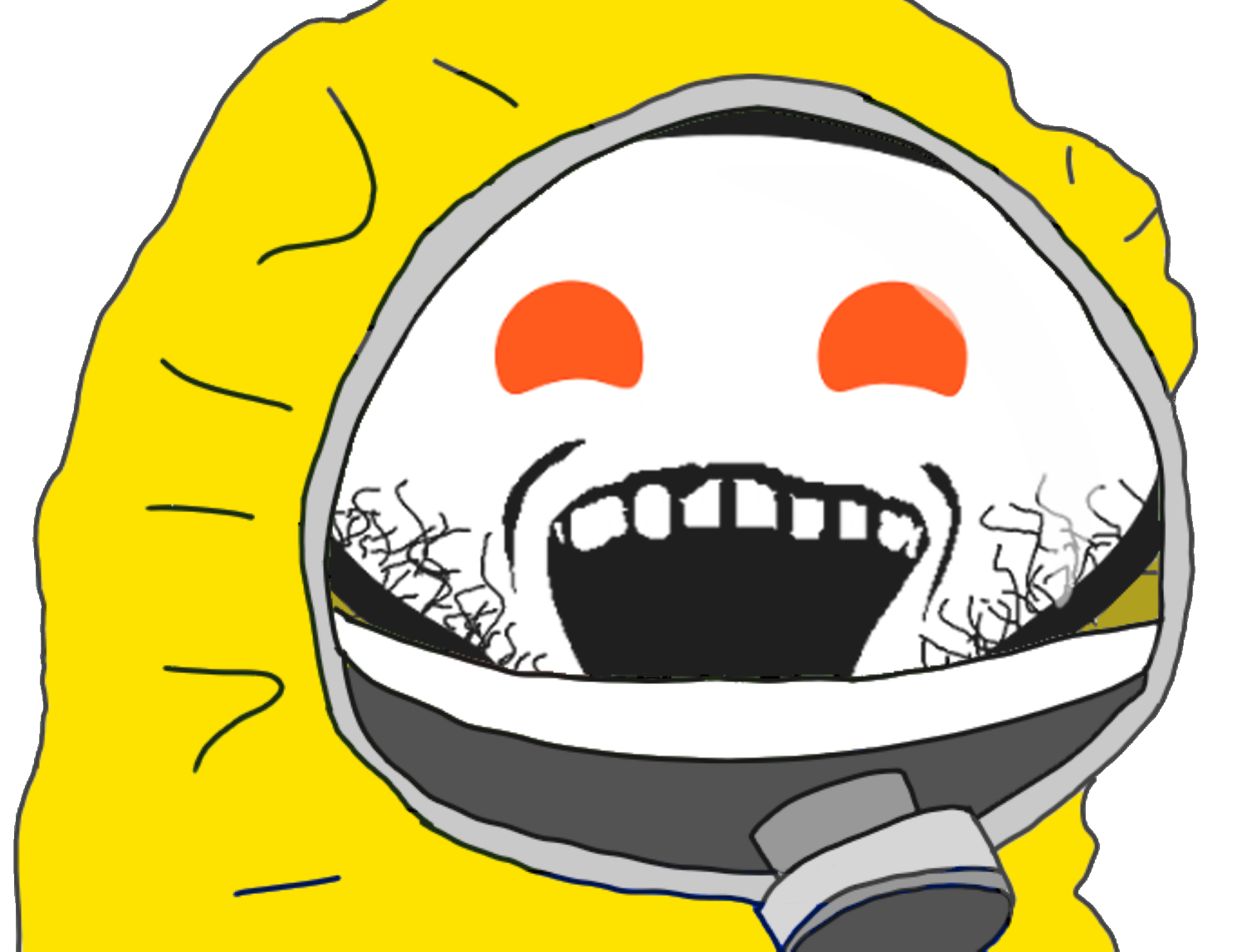 Reddit snoo soy boy hazmat suit — Reaction meme