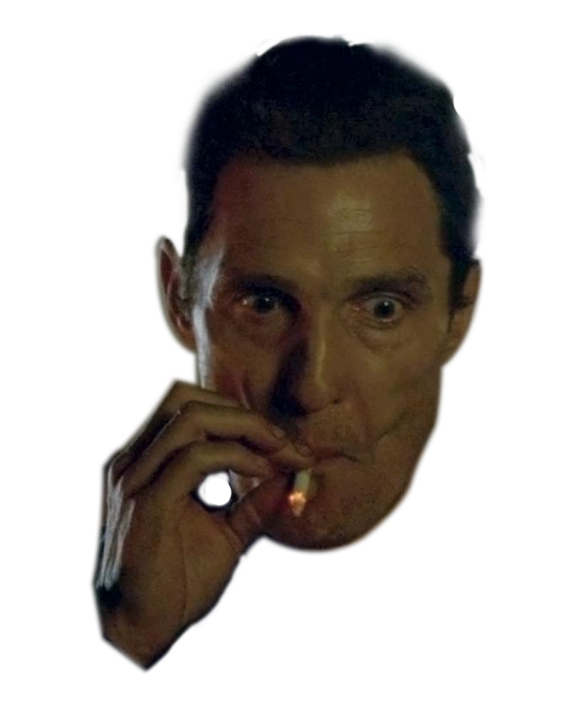 Stressed smoking guy — Reaction meme