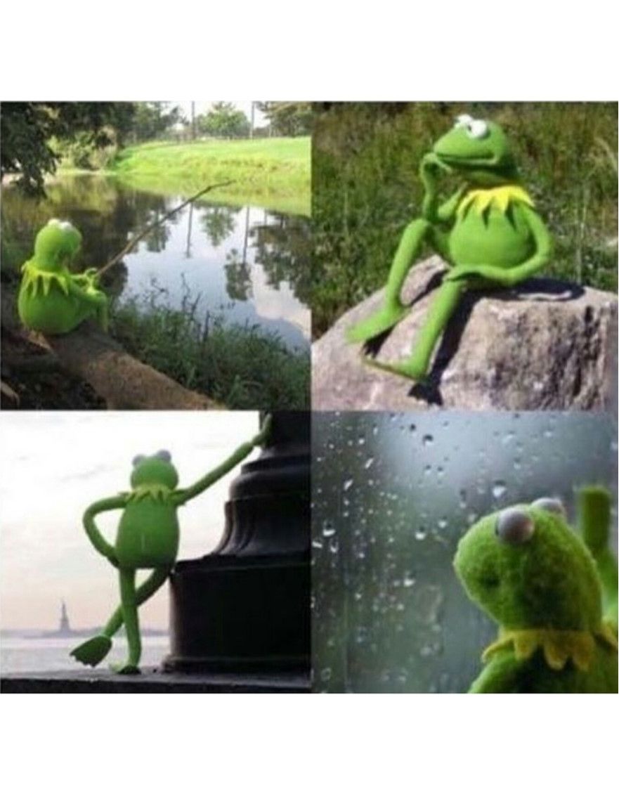 Blank kermit waiting meme template — Templates meme