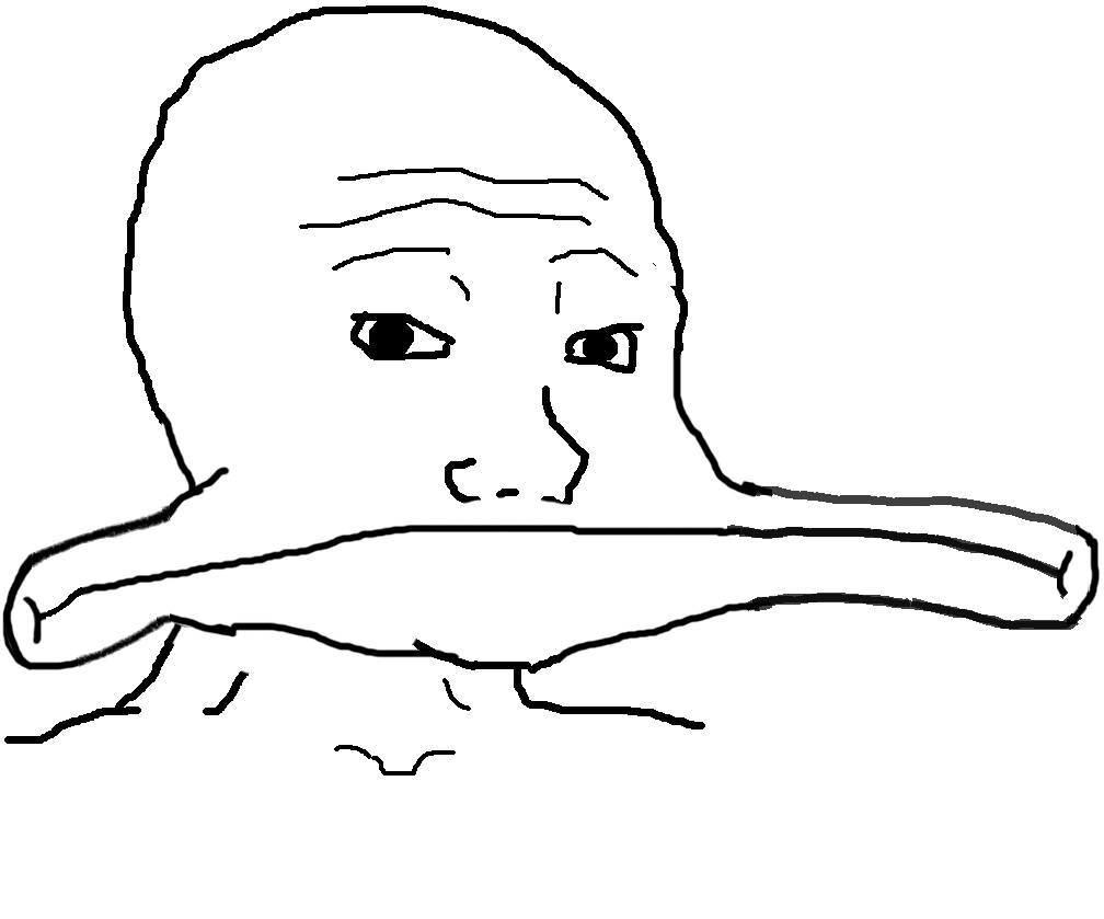 Wojak super long jim face — Wojak meme