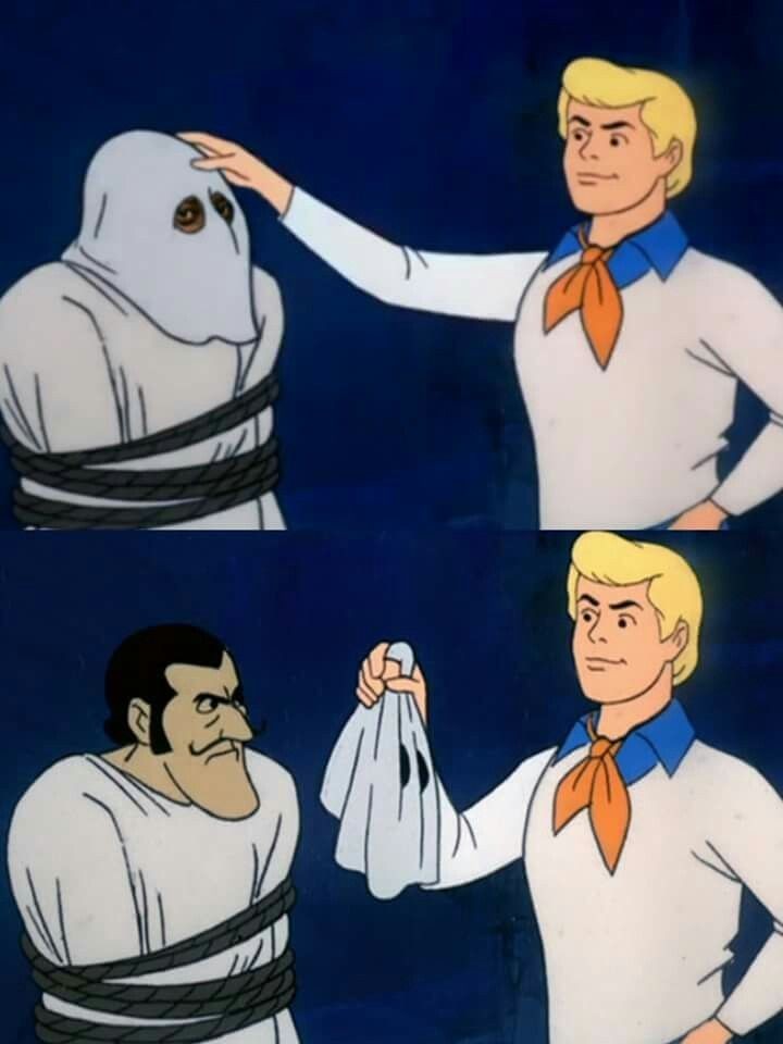 Scooby doo mask reveal meme template — Templates meme