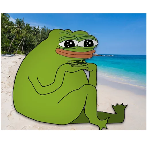 Beach vacation Groyper sticker — Sticker Packs meme