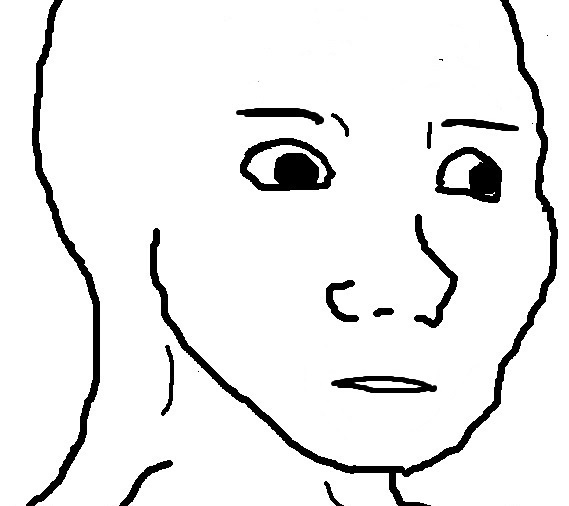 Wojak slightly shocked — Wojak meme