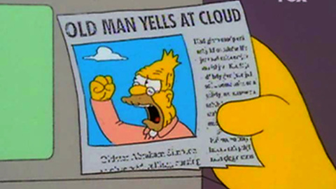 Old man yells at cloud meme template — Templates meme
