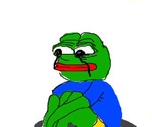 Pepe crying bad version — Pepe meme