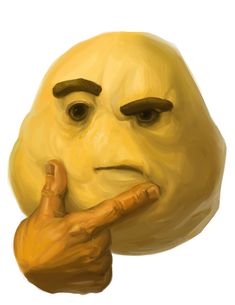 Thinking potato emoji — Reaction meme