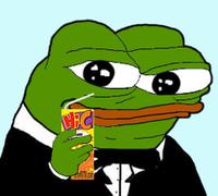 Pepe tuxedo drinking hi c — Pepe meme
