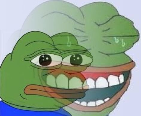 Pepe laughing inside — Pepe meme