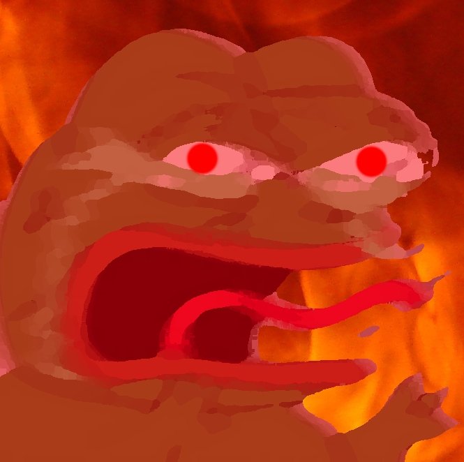 Pepe angry red impressionist — Pepe meme