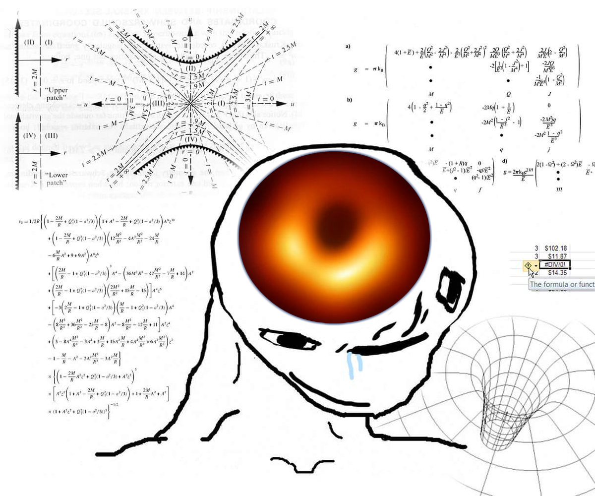 Brainlet real black hole equations — Brainlet meme