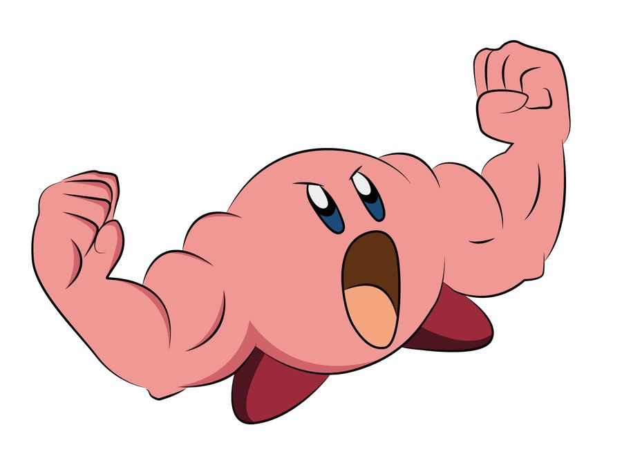 Kirby muscle arms — Reaction meme