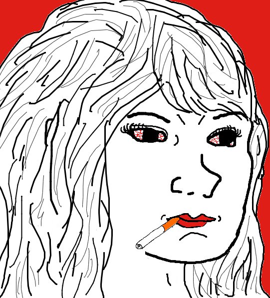 Wojak girl smoking — Wojak meme