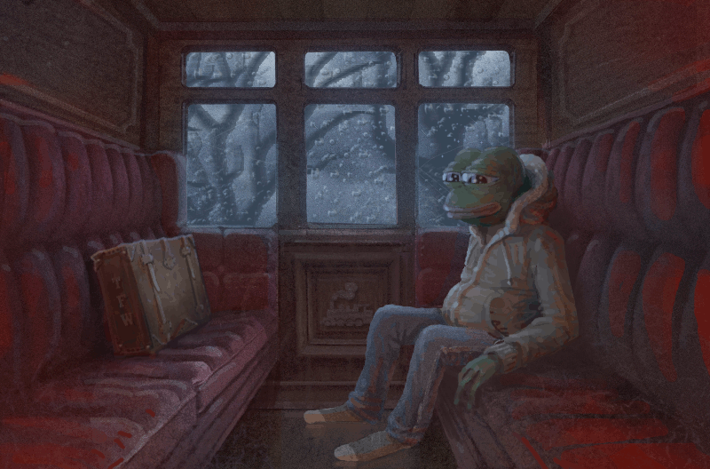 Pepe depressed train — Pepe meme