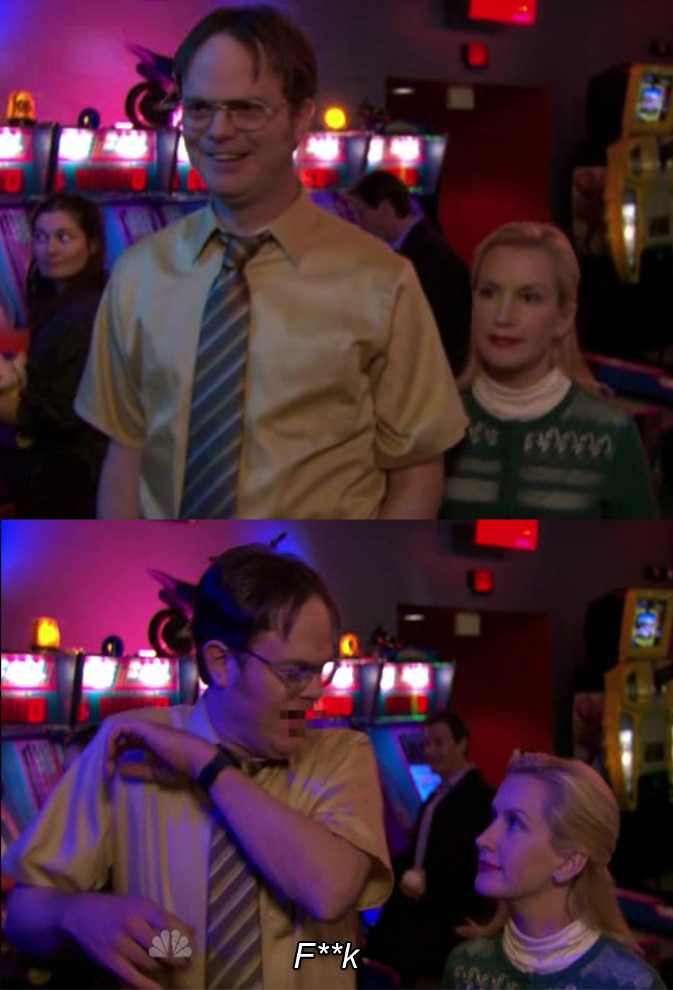 Angela scared Dwight meme template — Templates meme