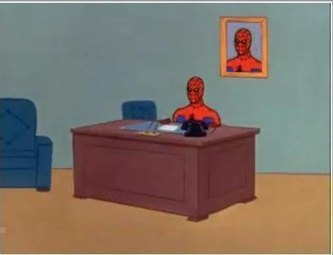 Spiderman Computer Desk meme template — Templates meme