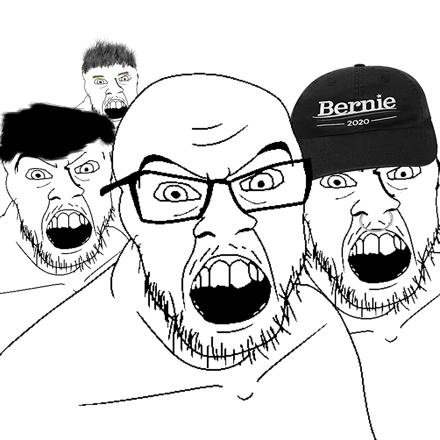 Wojak soy boys angered in your face — Wojak meme