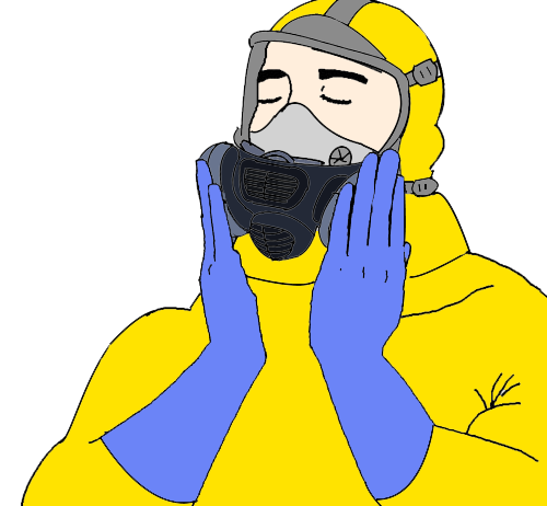 Comfy guy hazmat suit — Reaction meme
