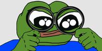 Pepe two magnifying glass — Pepe meme