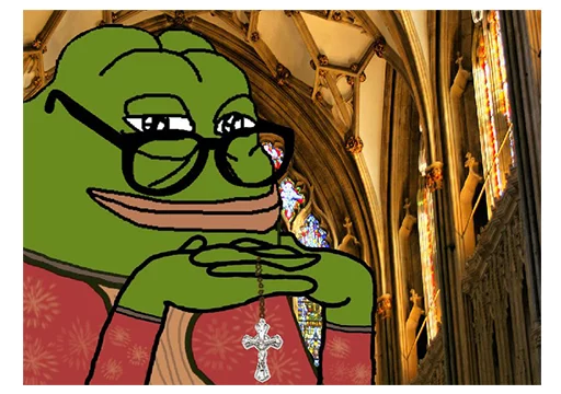 Church cardinal Groyper sticker — Sticker Packs meme