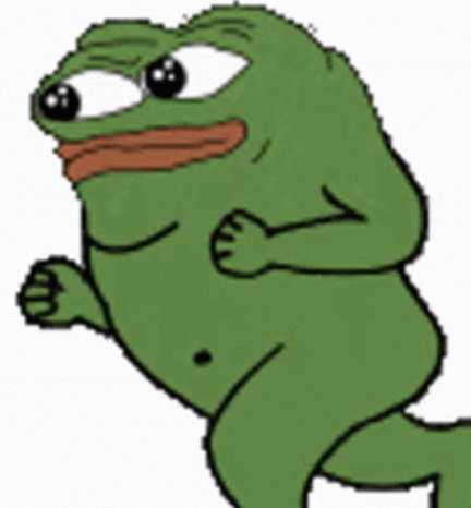 Pepe running nude — Pepe meme