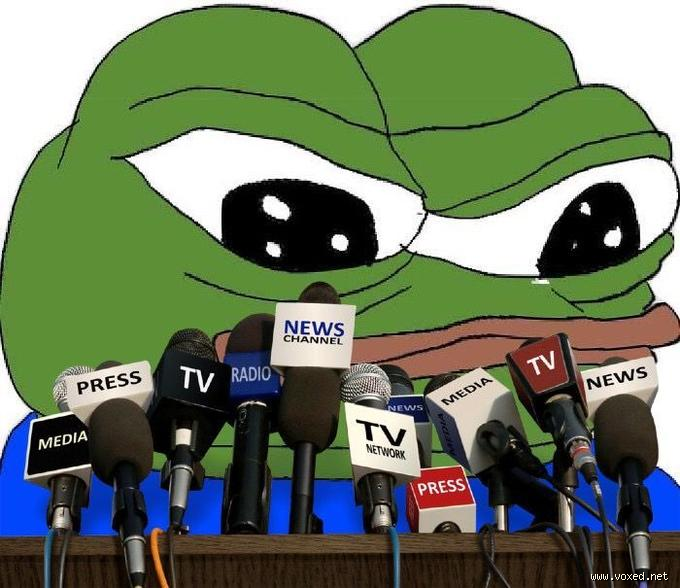 Pepe tv station interview microphones — Pepe meme