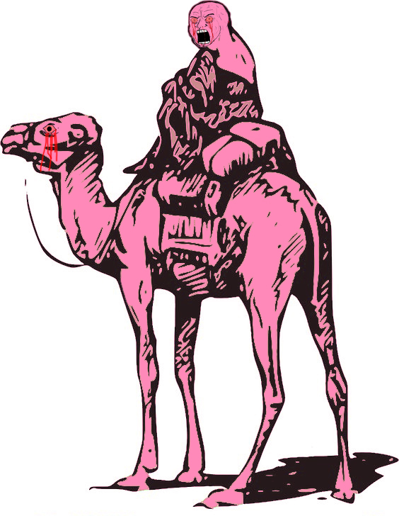 Pink wojak camel — Wojak meme