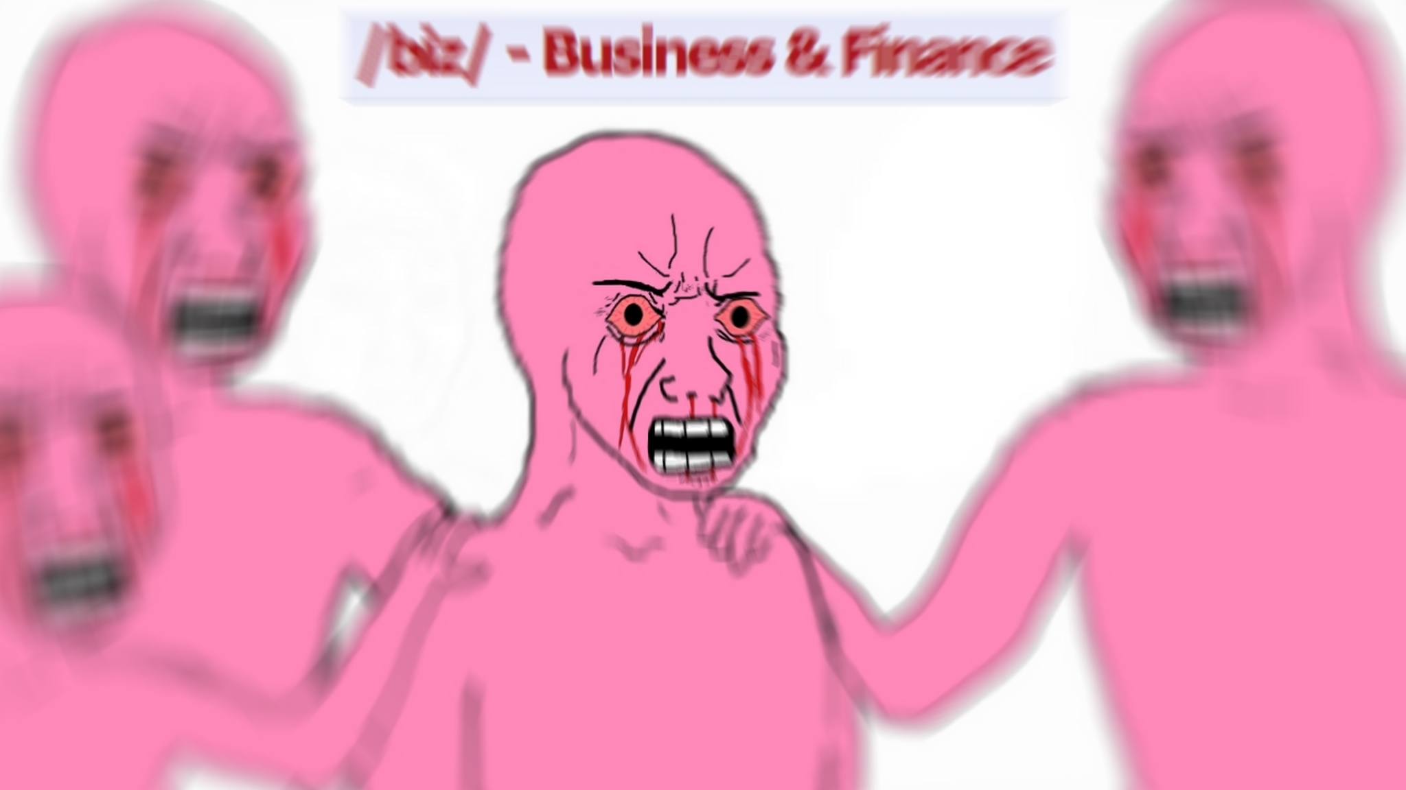 Pink wojaks biz — Wojak meme