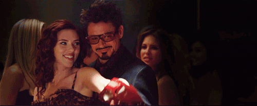 Robert Downey Jr Impressing Black Widow — Reaction meme