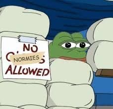 Pepe no normies allowed — Pepe meme