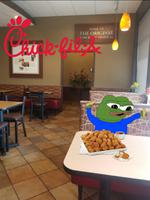 Pepe happy chic fil a — Pepe meme