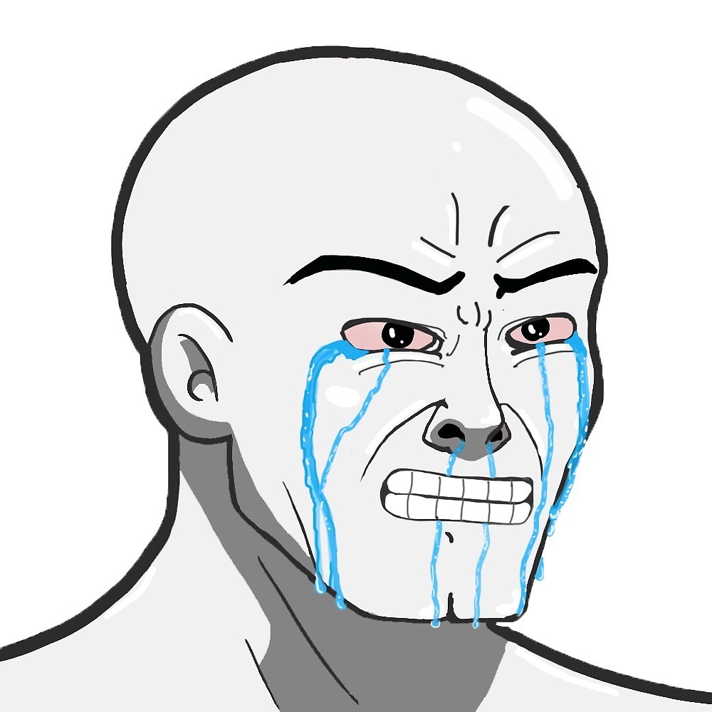 Nujak crying — Wojak meme