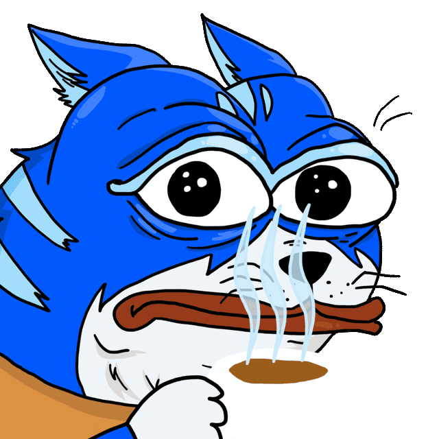 Toshi cat smelling coffee — $TOSHI meme