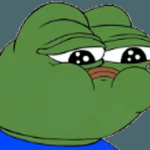 Sad pepe closeup Cali Pack 3 sticker — Sticker Packs meme