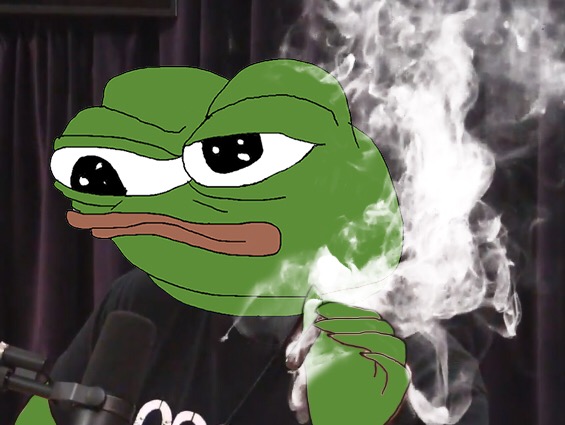 Pepe elon rogan smoking — Pepe meme