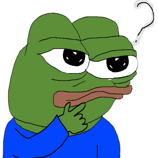 Confused thinking Frog Friends sticker — Sticker Packs meme