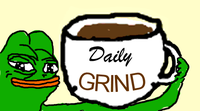 Pepe big coffee daily grind — Pepe meme