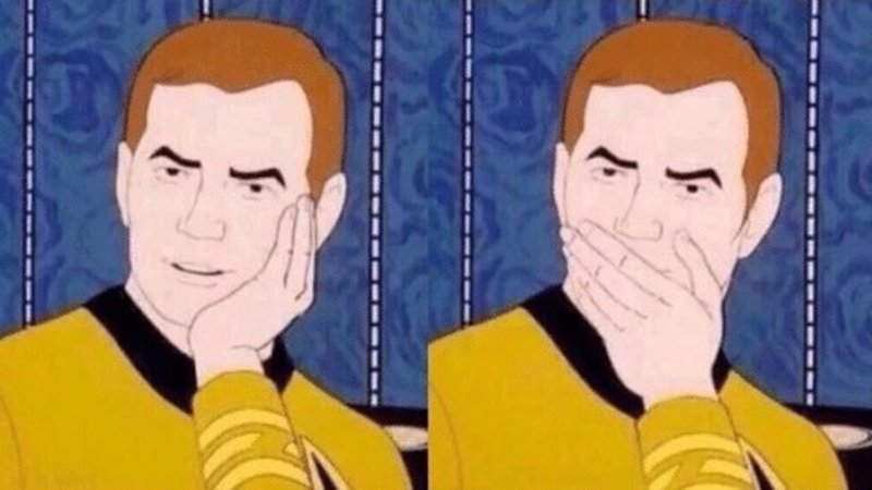 Guy shocked face covering mouth meme — Reaction meme
