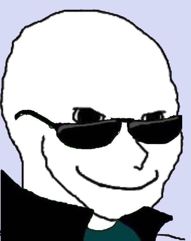 Wojak creepy sunglasses — Wojak meme