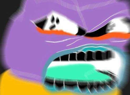 Pepe bawling purple — Pepe meme