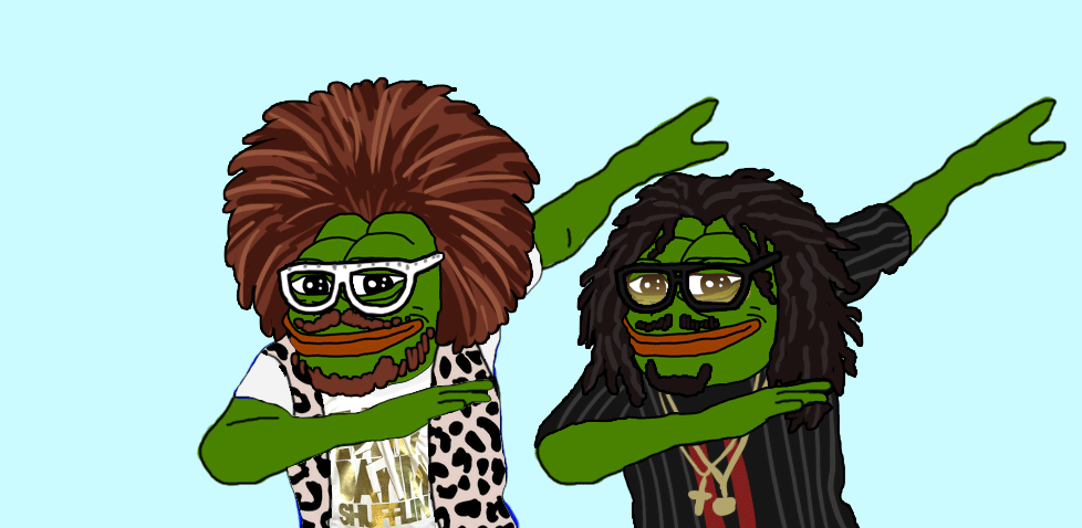 Pepes lmfao dabbing — Pepe meme