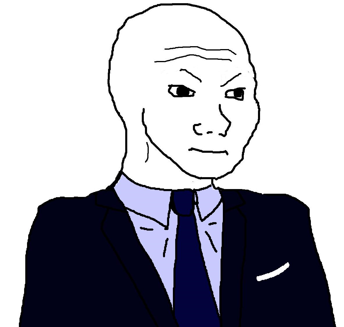 Wojak suit angry — Wojak meme